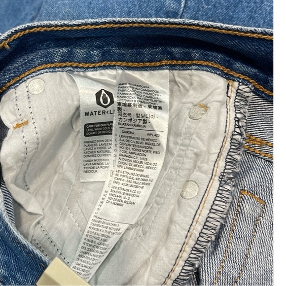 NWT Levi’s Wedgie Straight High Rise Distressed Jeans Sz 27 - Picture 6 of 7